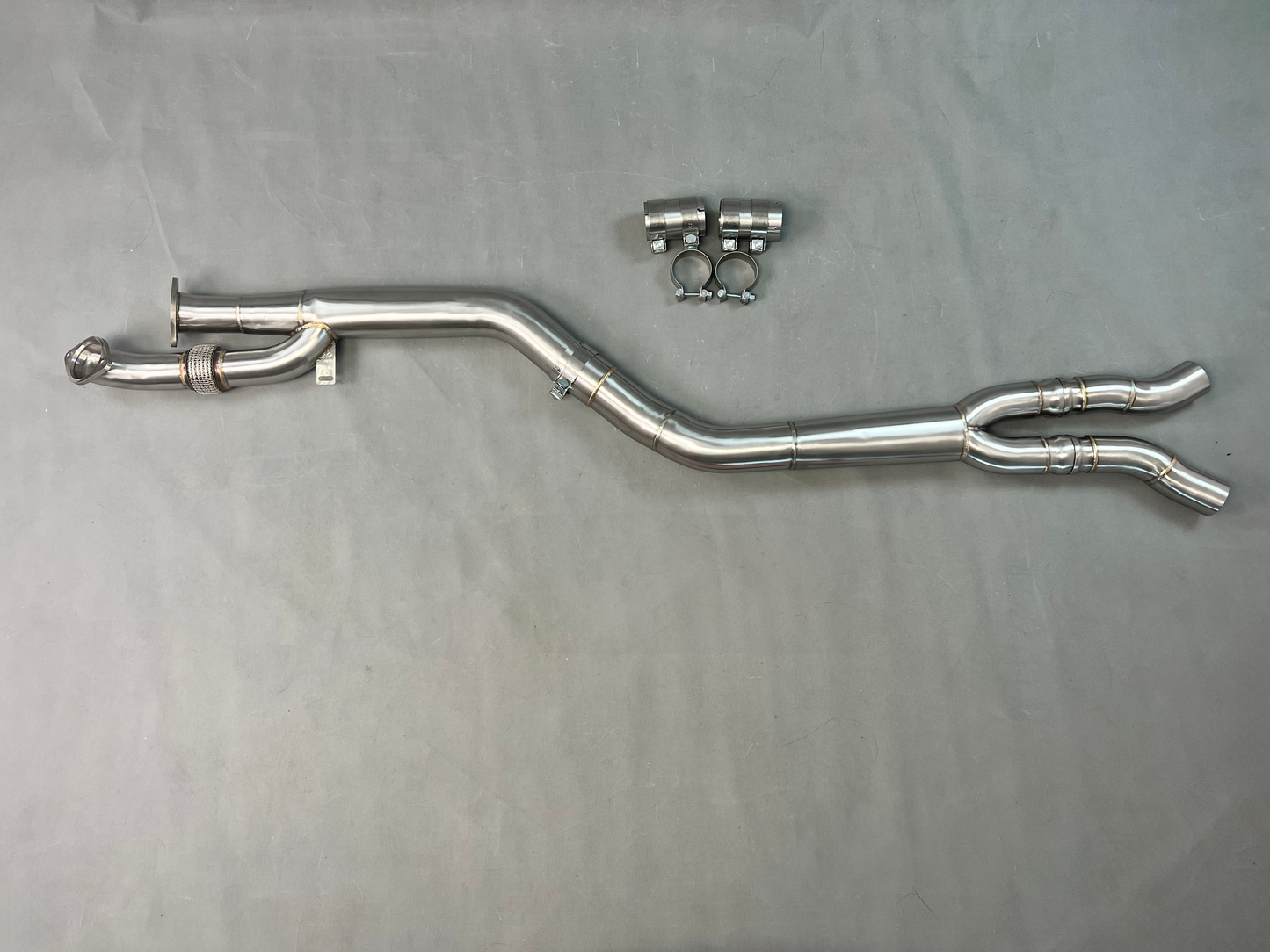 Stainless Steel Single Mid Pipe w/Brace | BMW G8X (S58 2020+) M2/M3/M4